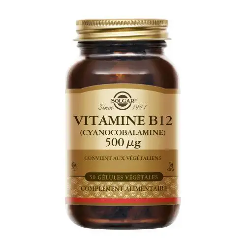 SOLGAR Vitamine B12 500 mcg 50 Gélules Végétales
