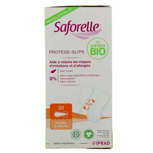 Saforelle 30 Protège-Slips Flexibles & Extra-Fins