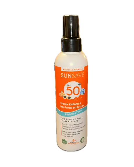 SunSave spray solaire très haute protection enfants 50+ 150ml