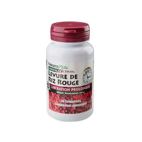 Levure de Riz Rouge AP 30 comprimés - Action Prolongée NATURE'S PLUS