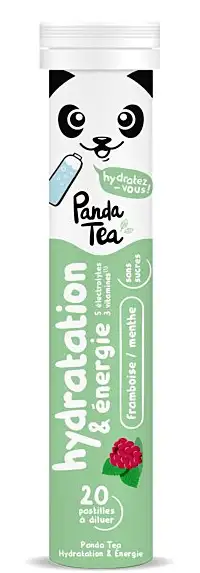Panda tea Hydratation Energie - 20 Pastilles menthe framboise