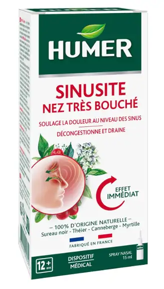 Humer Sinusite nez très bouché spray nasal 15ml