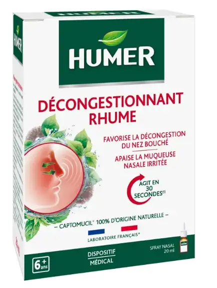 Humer Décongestionnant Rhume Spray Nasal 20 ml