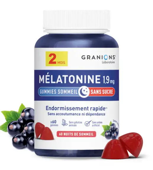 Granions Mélatonine 1,9 mg  Format 6 mois 180 comprimés