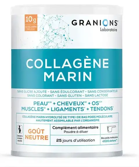 Granions Collagene Marin Poudre  Goût Neutre 258g  25 jours