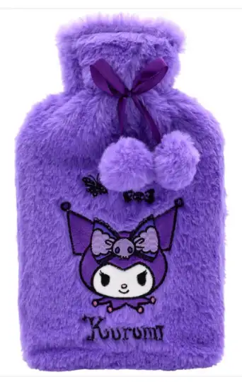 TAKE CARE - Bouillotte Kuromi Housse en fourrure 1L (co