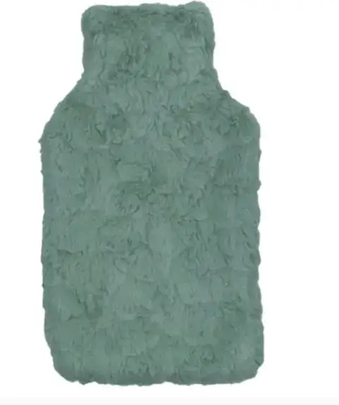 Cassandra Bouillotte fausse fourrure  1,8 L vert gris