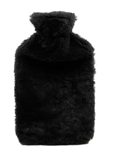 Cassandra Bouillotte fausse fourrure  1,8L Noir