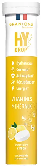Granions Hydrop Pastilles d'hydratation citron - 20 comprimés