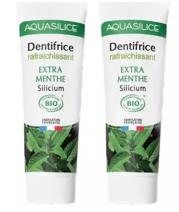 Aquasilice Dentifrice Rafraîchissant Extra-menthe 75ml x 2