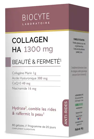 Biocyte COLLAGEN HA 1300 mg 80 gélules