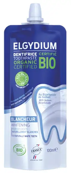 Elgydium Dentifrice Bio Blancheur éco-conçu - 100ml