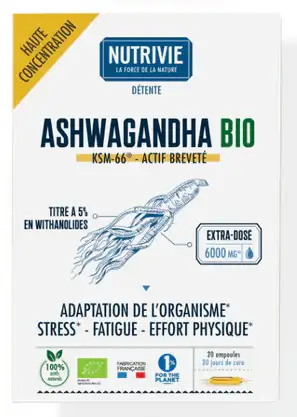 Nutrivie Ashwagandha Bio 20 ampoules