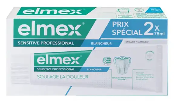 Elmex Dentifrice Sensitive Professional Blancheur - 2x75ml
