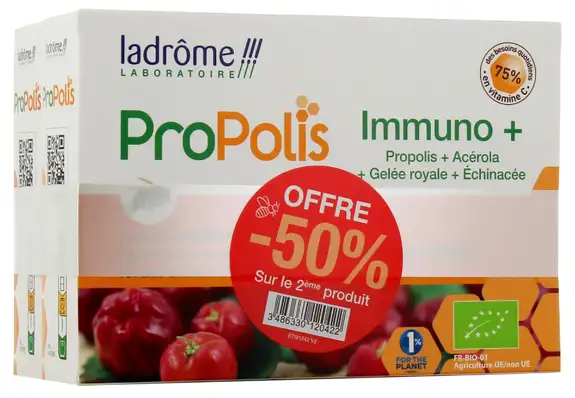 Ladrôme Propolis Immuno+ Bio - 2 x 20 ampoules