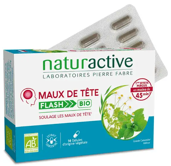 Naturactive Maux de tête Flash Bio - 14 gélules