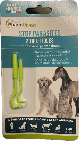 PharmUp Véto Tire-tiques Stop parasites - x2