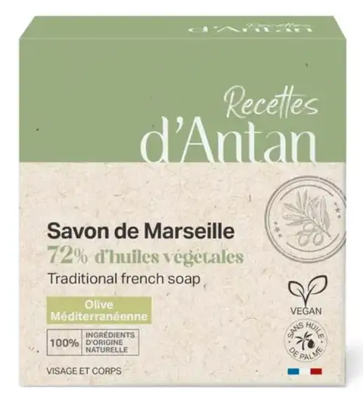Recette d'Antan Savon de Marseille 72% d'huiles végétales - 200g