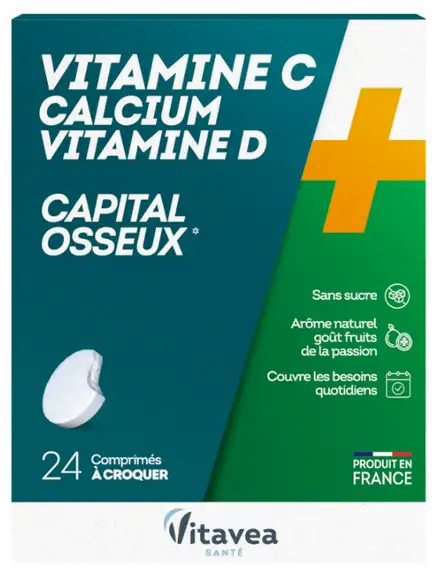 Vitavea Vitamine C Calcium Vitamine D - 24 comprimés