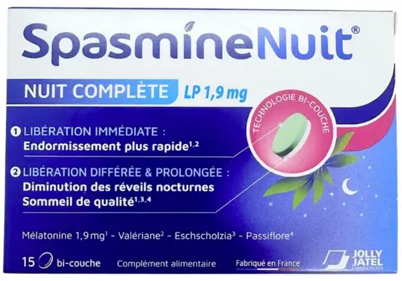 Spasmine Nuit Endormissement Flash - 20 comprimés