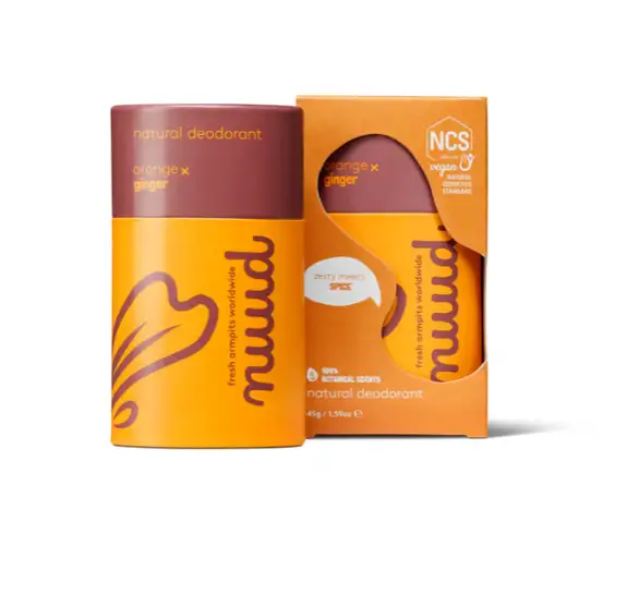 nuud déodorant naturel orange gingembre 45g