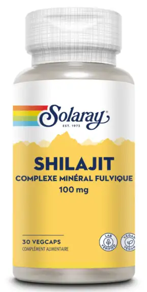 Solaray Shilajit Complexe minéral fulvique - 30 capsules