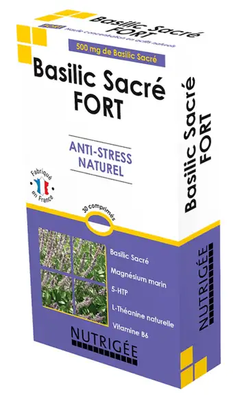 Nutrigée Basilic Sacré Fort anti-stress 30 comprimés