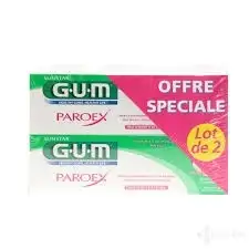 Dentifrice Paroex lot de 2 tubes de 75ml