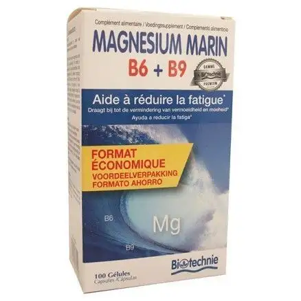 Biotechnie Magnésium marin + b6 +b9  100 gélules