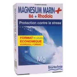 Biotechnie Magnésium marin +B6 + Rhodiola 90 gélues