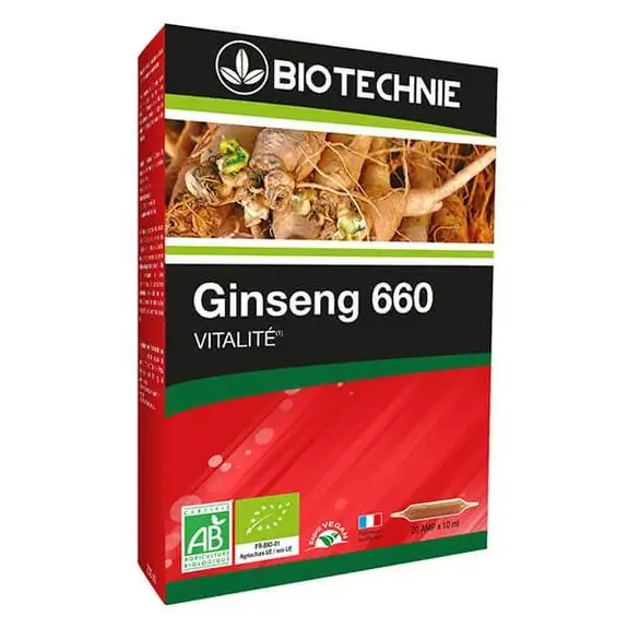 Biotechnie Ginseng bio 20 ampoules