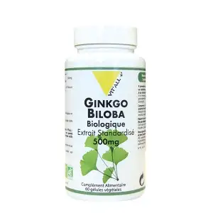 Vitall+ Ginkgo Biloba Bio 500 mg - 60 gélules