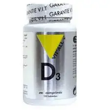 Vitall+ Vitamine D3 250 comprimés sécables