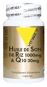 Vitall+ Huile de son de riz 1000mg et q10 60 capsules