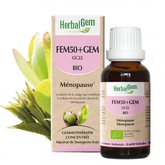 Herbalgem Fem50+gem Bio 30ml complexe ménopause