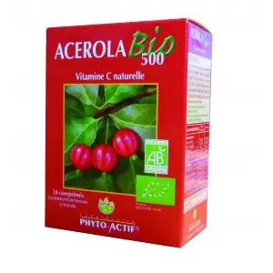 Phyto Actif Acerola bio 500 24 comprimés
