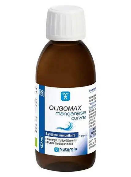 Oligomax Manganèse - Cuivre 150ml Nutergia