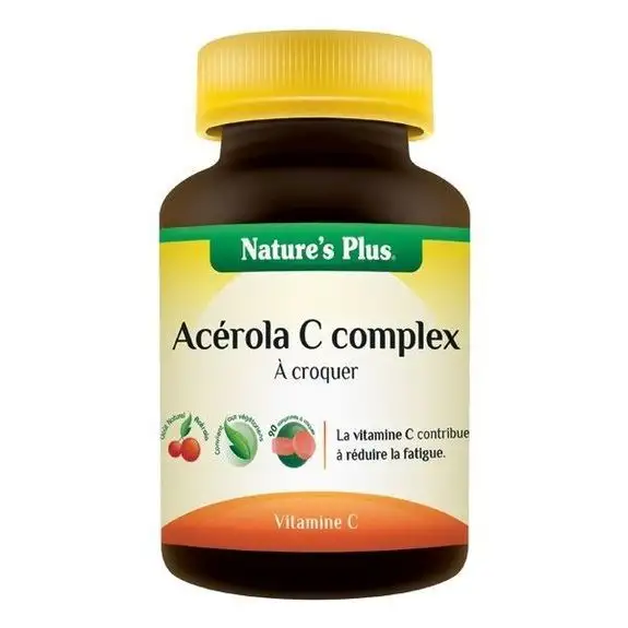 Nature's Plus Acérola C Complex 90 Comprimés à Croquer