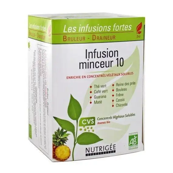 Nutrigee Infusion Minceur 10 plantes 30 sachets