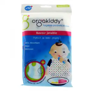 Orgakiddy bavoir jetable 12 unités