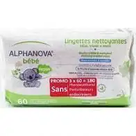 Alphanova bébé lingettes épaisses extra douces lot 3 X 60