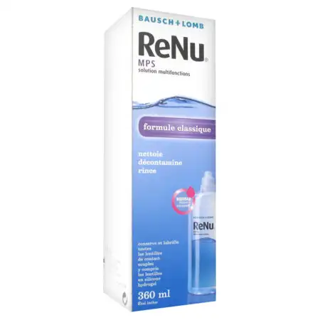 Renu MPS Solution Multifonctions 360 ml – Nettoie, désinfecte et hydrate les lentilles