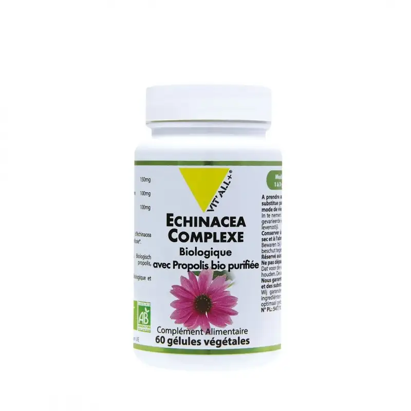 VIT'ALL+ Echinacea complexe Bio | 60 gélules