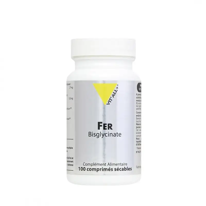 VIT'ALL+ Fer Bisglycinate 27mg | 100 comprimés